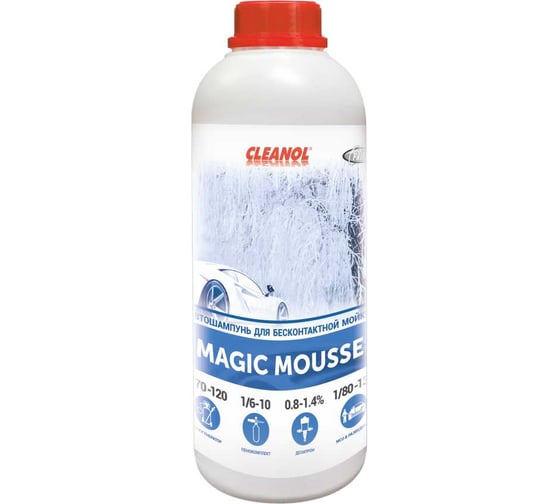 Изображение товара Автошампунь для бесконтактной мойки Cleanol Magic Mousse 1 л 1/0095