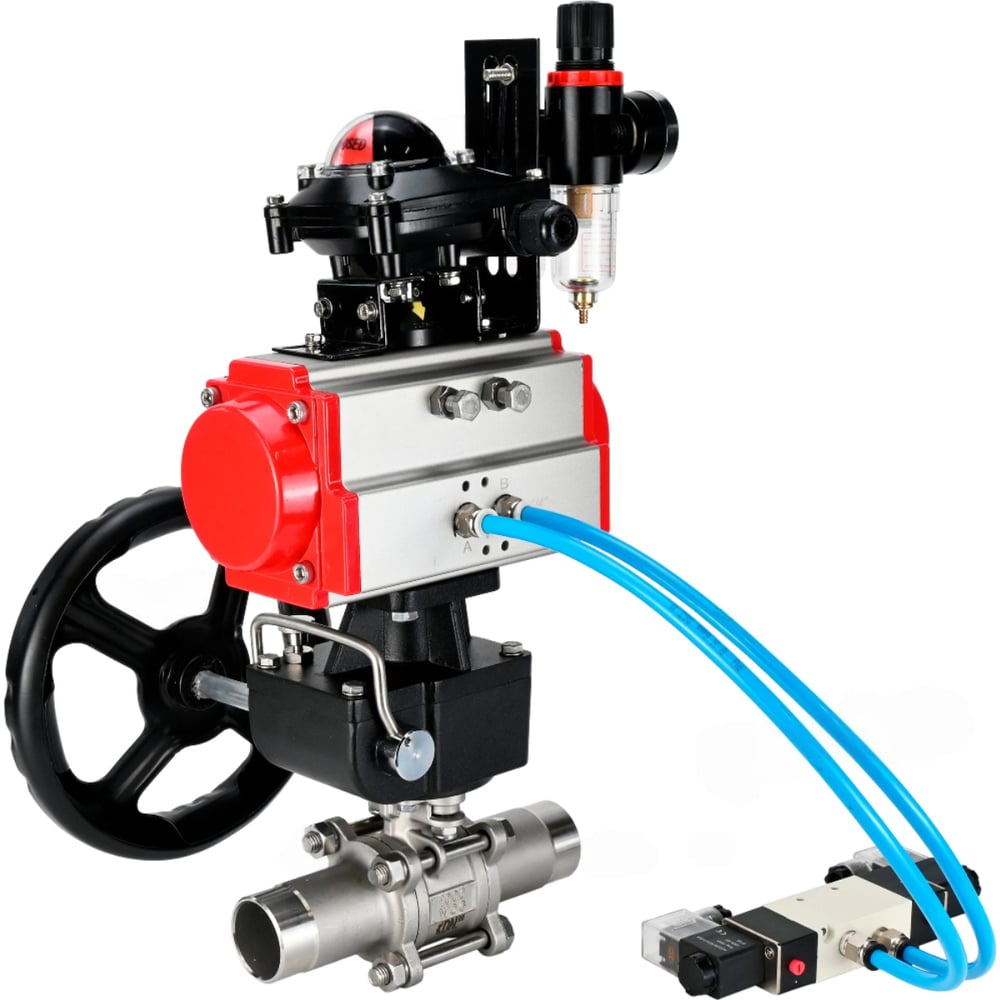 Изображение товара Кран шаровой 304-PTFE-W-ISO-H Ду125 Ру16 пневмопривод DA-130