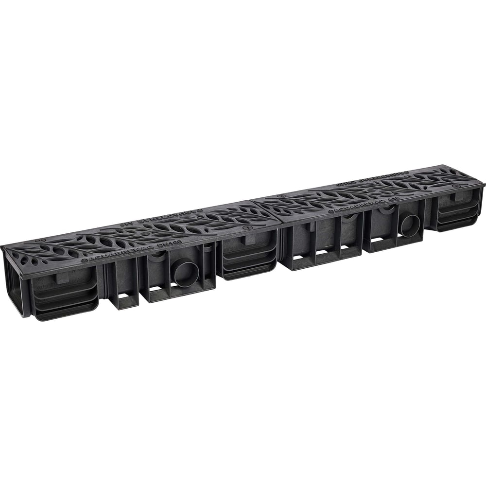 Изображение товара Лоток водоотводный AQUADRENAG ЛВП Classic DN100 H100 с решеткой черной