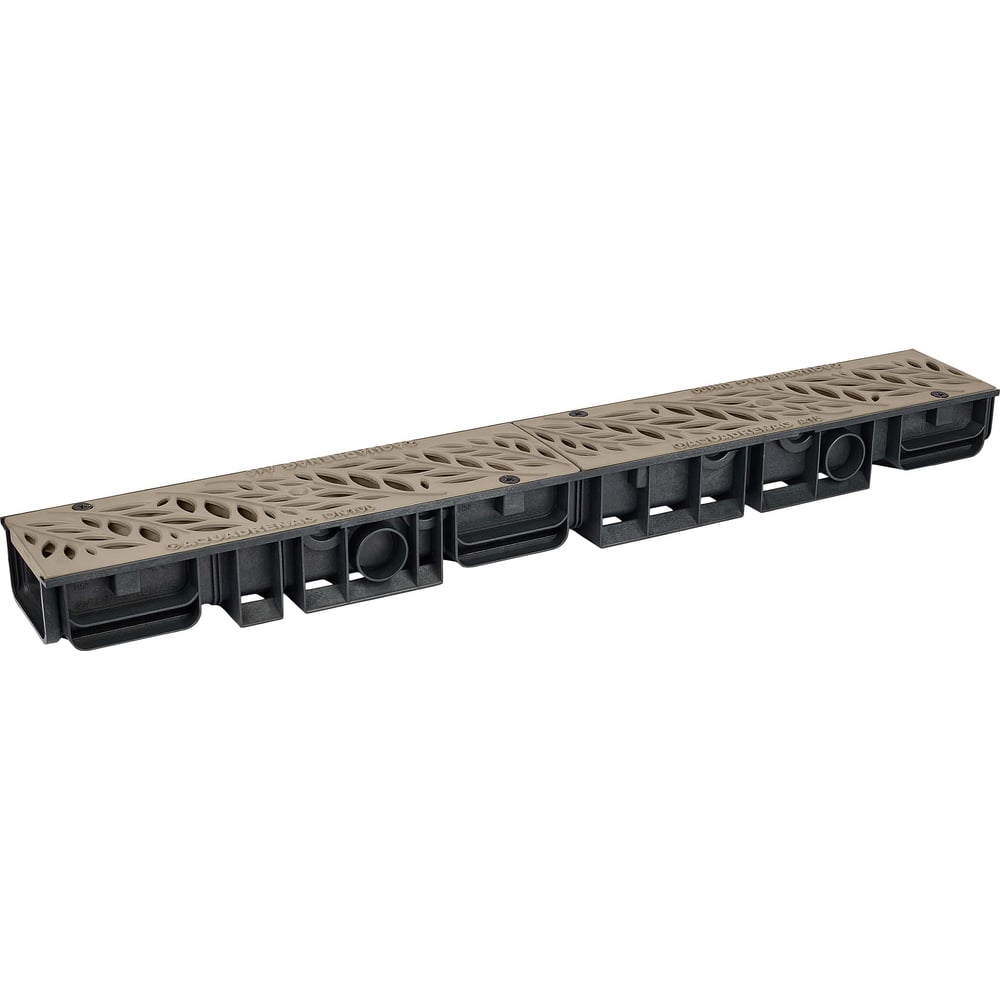 Изображение товара Водоотводный пластиковый лоток AQUADRENAG ЛВП Classic AQD DN100 H80 с решеткой капучино