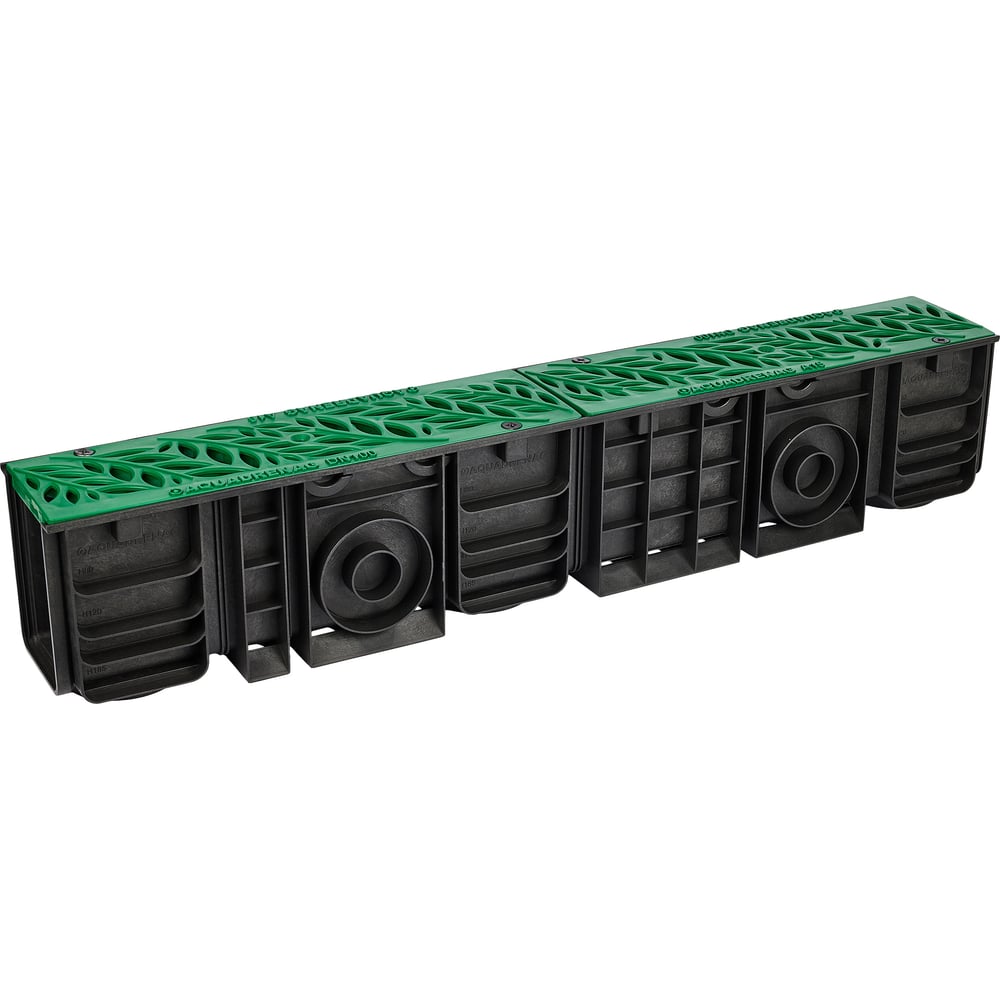 Изображение товара Водоотводный пластиковый лоток AQUADRENAG ЛВП Classic DN100 H185 с решеткой