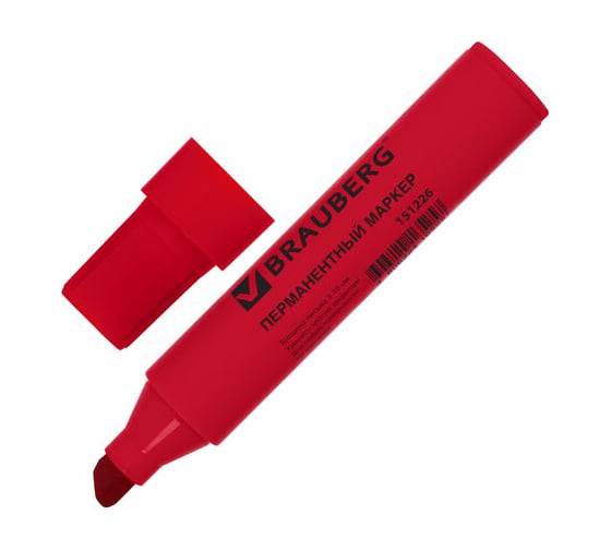 Изображение товара Перманентный маркер BRAUBERG JUMBO, широкая линия письма, скошенный наконечник, 3-10 мм 151226