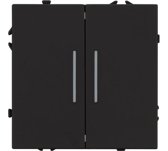 Изображение товара Механизм выключателя двухклавишный непроходной Arlight LED SWT-NOBE-MK02-SFPL-L-BK 1шт 054264