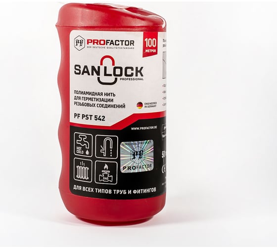 Изображение товара Нить для герметизации PROFACTOR PF SAN-LOCK Professional с силиконом 100м  PF PST 542