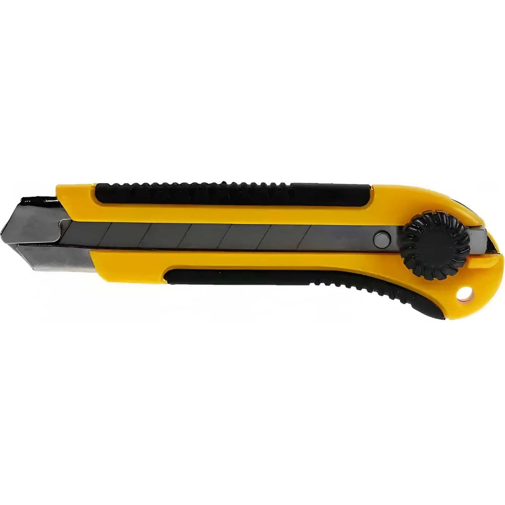 Изображение товара Технический нож усиленный прорезиненный с выдвижным лезвием 25 мм