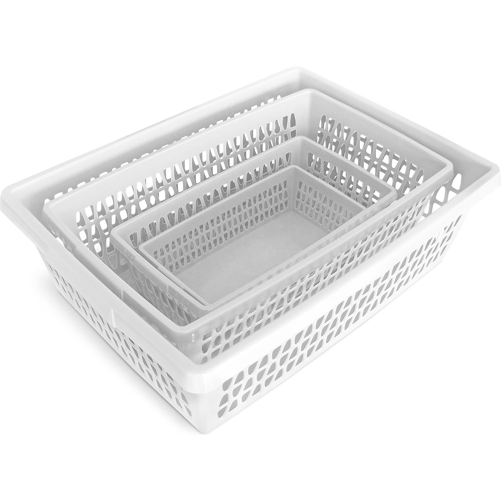 Изображение товара Корзина для хранения Martika Велетта набор 4 шт белый практичный и легкий