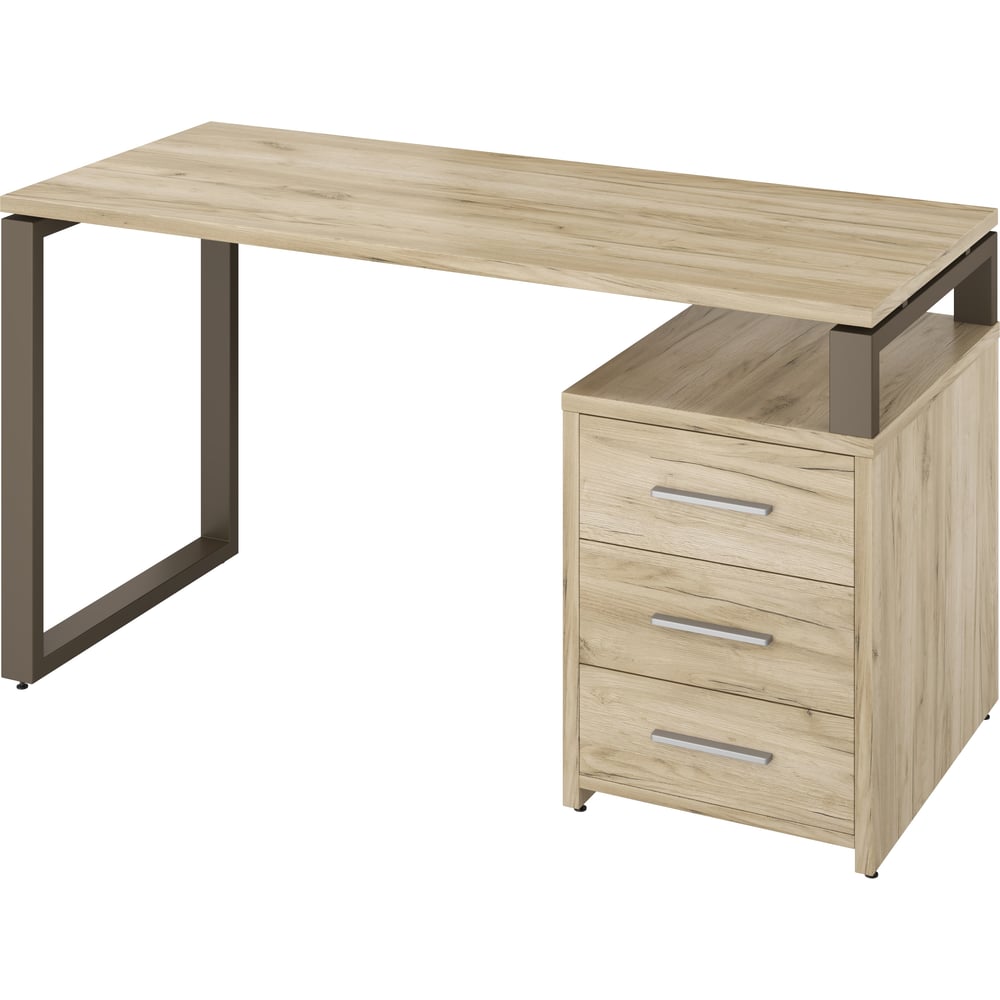 Изображение товара Стол письменный с тумбой Монолит м/к латте 1400х600х750