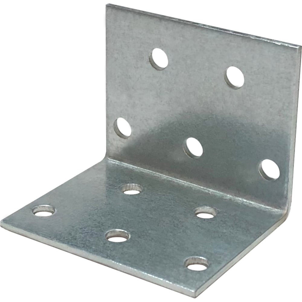 Изображение товара Крепежный уголок равносторонний 50х60 мм из стали с цинковым покрытием 100 шт