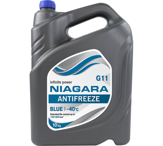Изображение товара Охлаждающая жидкость NIAGARA Антифриз G11, синий, 10 кг 001001003012