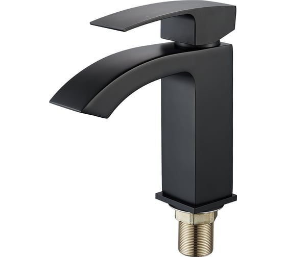 Изображение товара Смеситель для раковины ALOUTE водопад однорычажный, высота 170 мм, черный A1101H