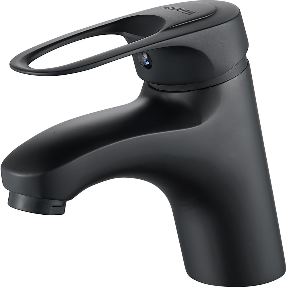 Изображение товара Смеситель для умывальника ALOUTE короткий излив матовый черный модель A3101H
