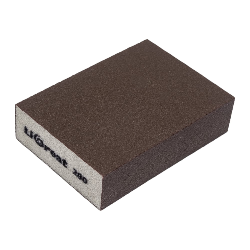 Изображение товара Шлифовальная губка Ligreat четырехсторонняя 98х69х26 мм, Р180, 3 шт TL12400