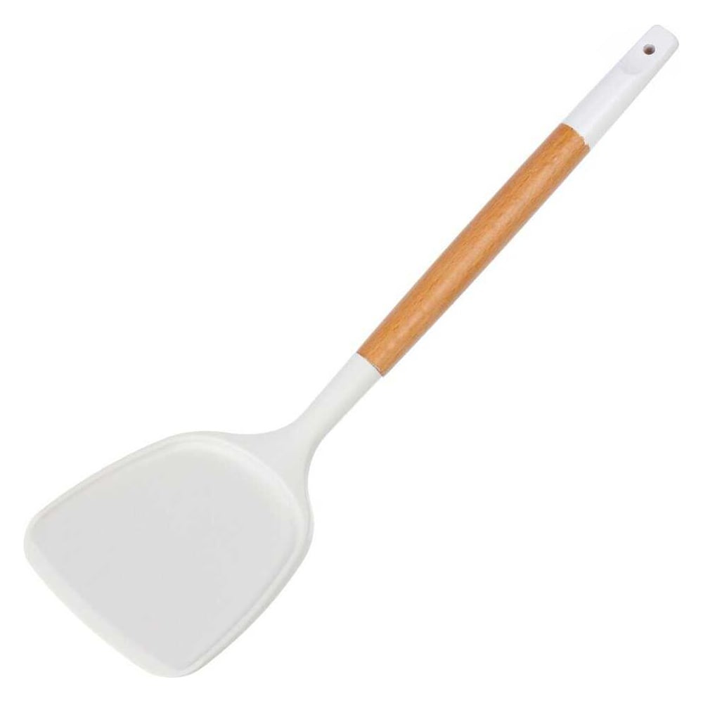 Изображение товара Лопатка Daniks WFCFA-0037-1 Скандi белая из бамбука и силикона