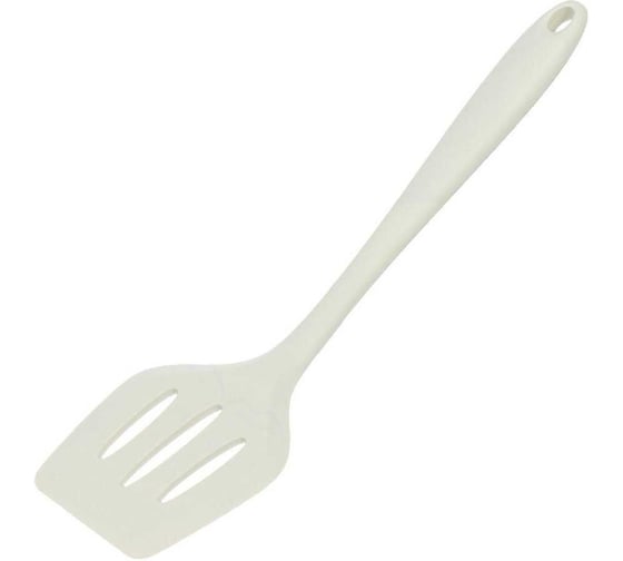 Изображение товара Лопатка кулинарная Daniks силикон, 29.2х7.5 см, с прорезями, навеска, Emerald, Y4-7894 459242