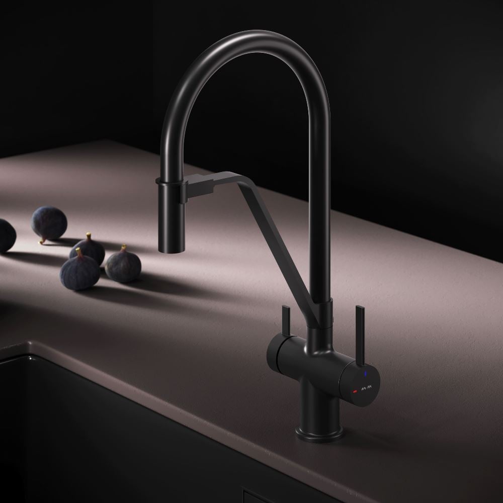 Изображение товара Смеситель AM.PM Func с гибким изливом и двойным изливом для питьевой воды