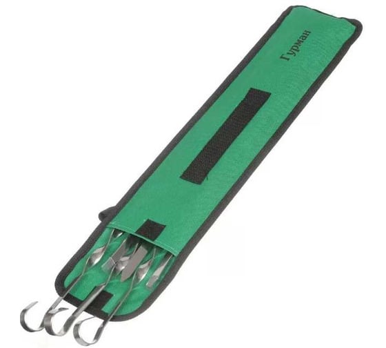 Изображение товара Шампур Гурман лезвие плоск, 6 шт, 430х10х1.5 мм, нерж сталь, в чехле, CB2234 255823