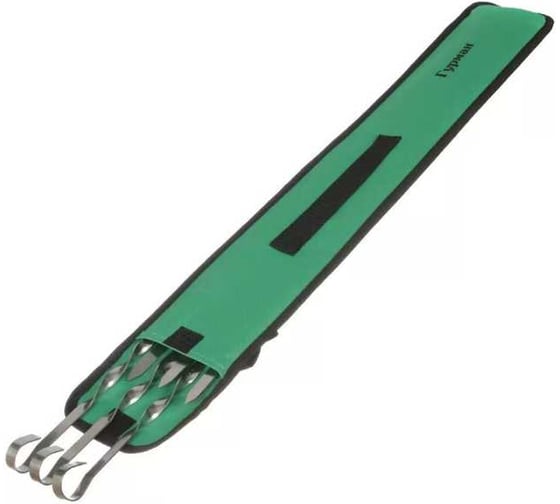 Изображение товара Шампур Гурман лезвие плоск, 6 шт, 600х10х1.5 мм, нерж сталь, 996, в чехле, 23081 234615