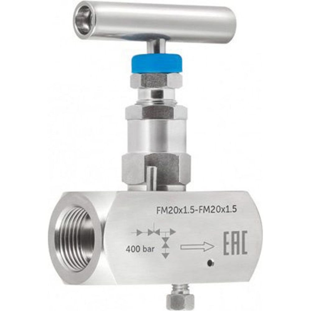 Изображение товара Игольчатый клапан Росма SS-V4 Ду15 Ру400 из нержавеющей стали