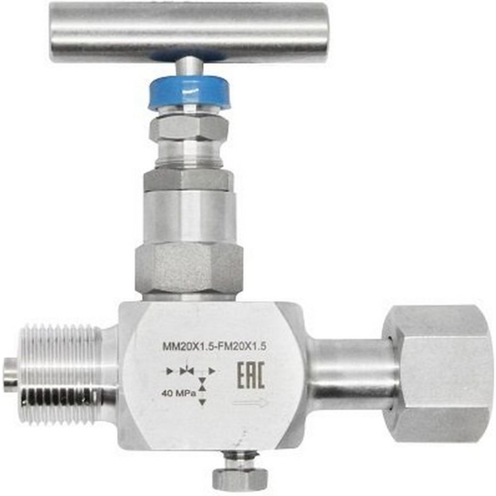 Изображение товара Игольчатый клапан Росма SS-V4 Ду15 Ру400 из нержавеющей стали