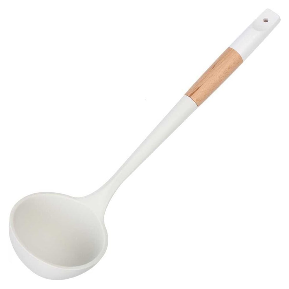 Изображение товара Половник для кухни Daniks бамбук, силикон, бел, Skandi, WFCFA-0037-3 481062