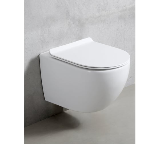 Изображение товара Унитаз подвесной OLIVE'S VORTEX DUO безободковый, с системой «Двойной Торнадо» и сиденьем микролифт VD30116DP