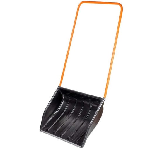 Изображение товара Скрепер для снега ООО Фирма Цикл Барин 700х530мм с алюмин планкой П-обр металл ручка в сборе черный 6378-00 в упак КА-00002123