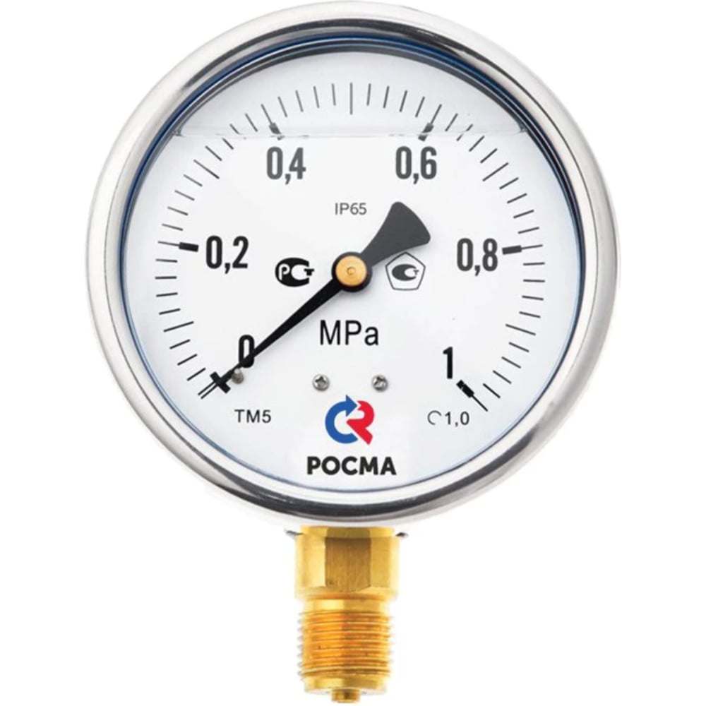 Изображение товара Манометр Росма ТМ-520Р.00 радиальный для измерения давления 0-0.25 МПа