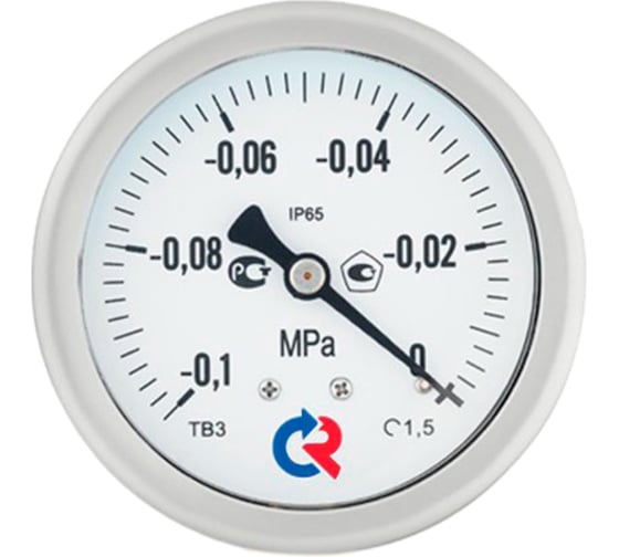 Изображение товара Вакуумметр Росма ТВ-320Т.00 ТВ-320Т осевой (-0.1-0МПа) М12х1.5 1.5, ДК63мм, виброустойчивый, сухой D070-03913