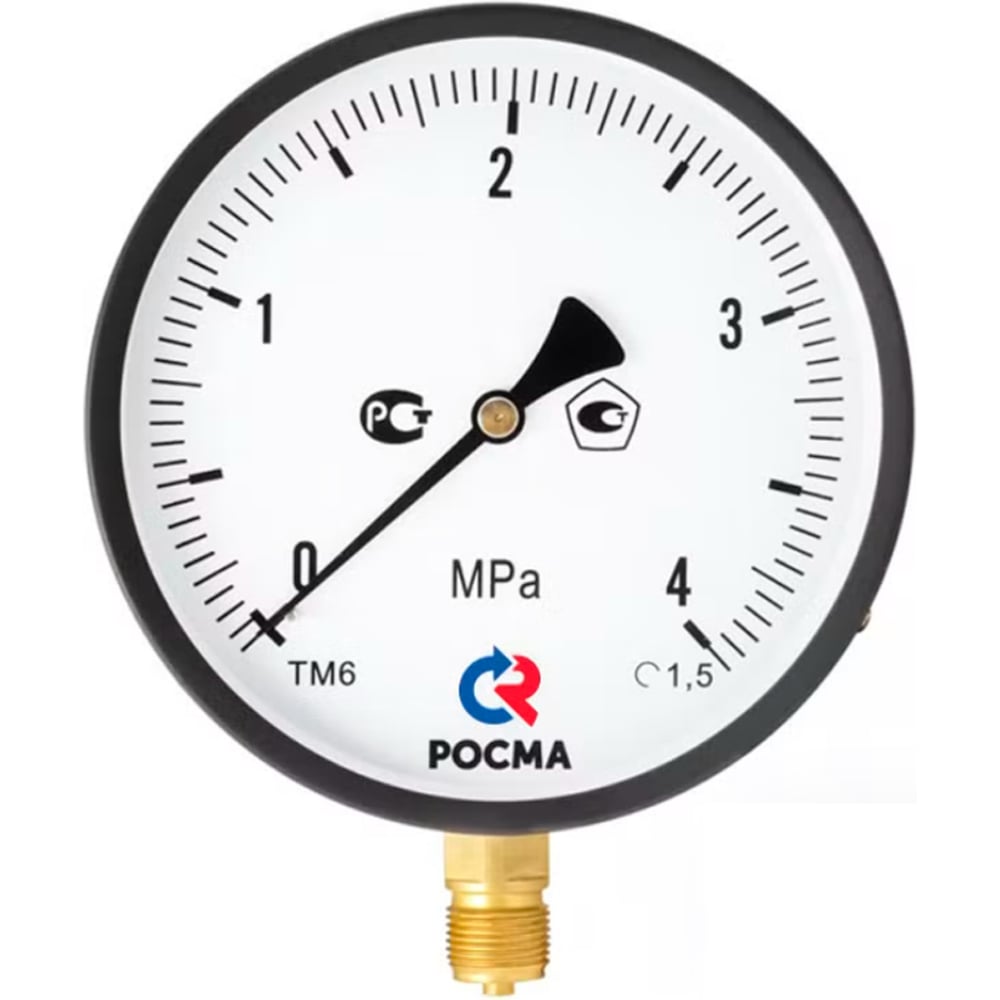 Изображение товара Манометр Росма ТМ-610Р.00 радиальный G1/2 для промышленного измерения давления