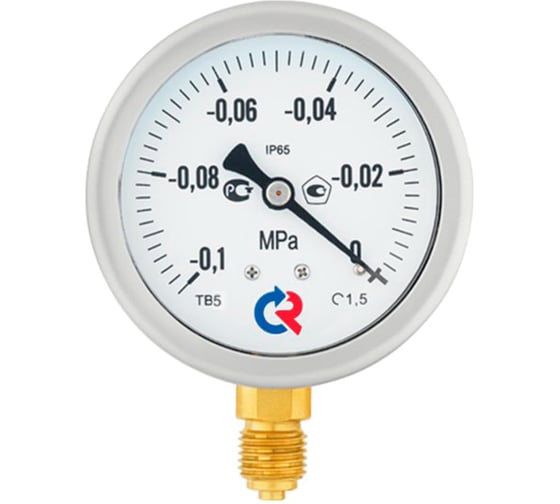 Изображение товара Вакуумметр Росма ТВ-520Р.00 (-0.1-0МПа) ДК100 G1/2, класс точности 1, готовый к гидрозаполнению D070-03915
