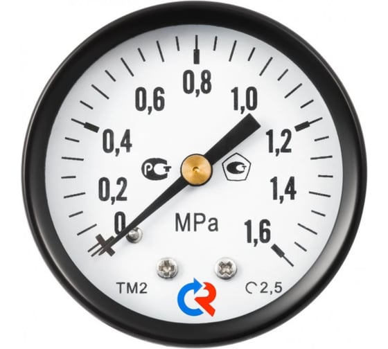 Изображение товара Вакуумметр Росма ТВ-310Т.00 ТВ-310Т осевой (-0.1-0МПа) М12х1.5 2.5, ДК63мм D070-01441