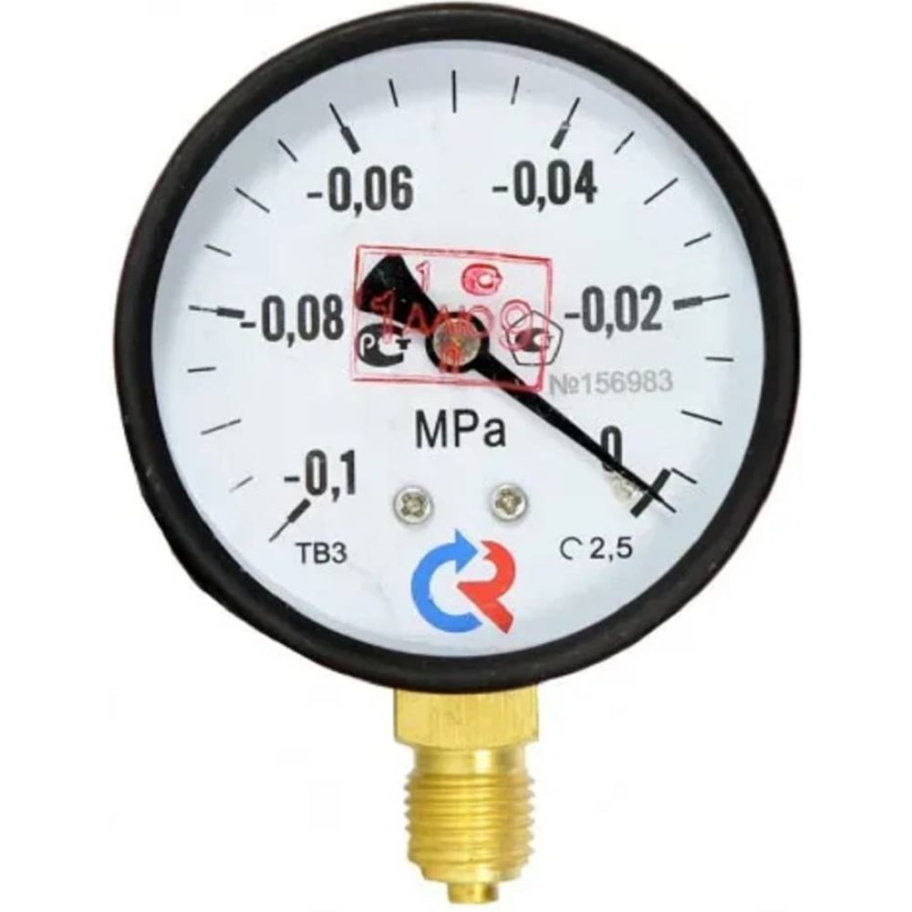 Изображение товара Вакуумметр Росма ТВ-310Р.00 (-0.1-0 МПа) G1/4 63 мм профессиональный