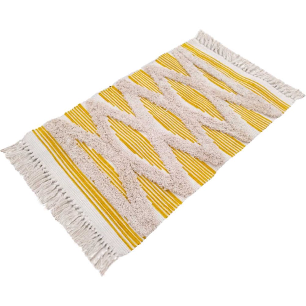 Изображение товара Ковер Zenfort Прованс Гармония с кистями, хлопок, 50х80 см, желтый 107385