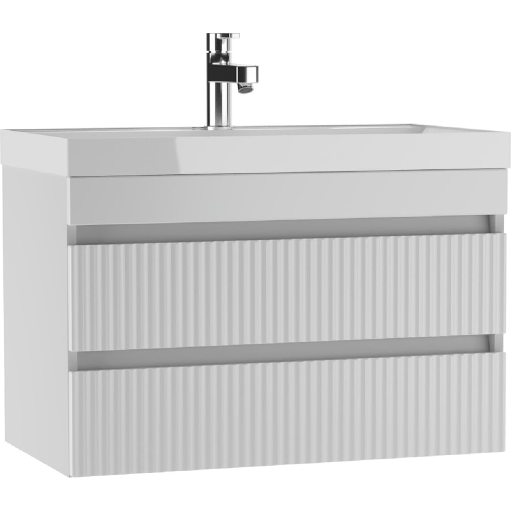 Изображение товара Подвесная тумба для умывальника Айсберг UNIT 80 Бриз с двумя ящиками