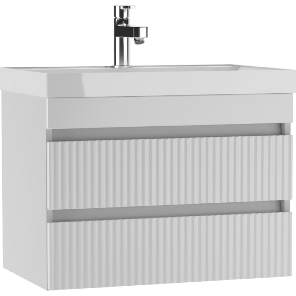 Изображение товара Подвесная тумба под умывальник Айсберг UNIT 70 Бриз с ящиками белая