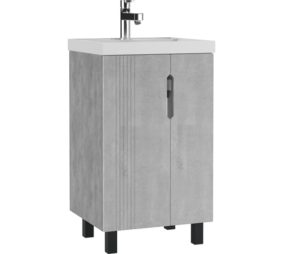 Изображение товара Тумба под умывальник Айсберг Bazis 50 Марта без ящика Бетон DA3508T