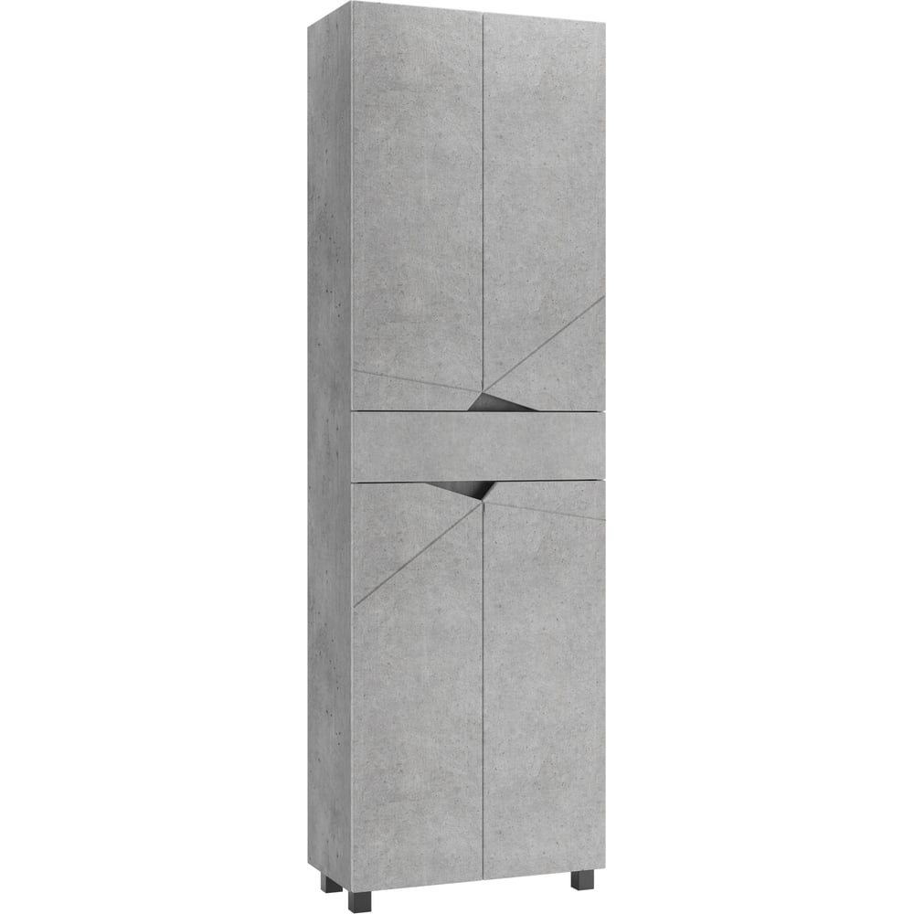 Изображение товара Пенал напольный Домино Vector 60 св бетон с одним ящиком стиль лофт