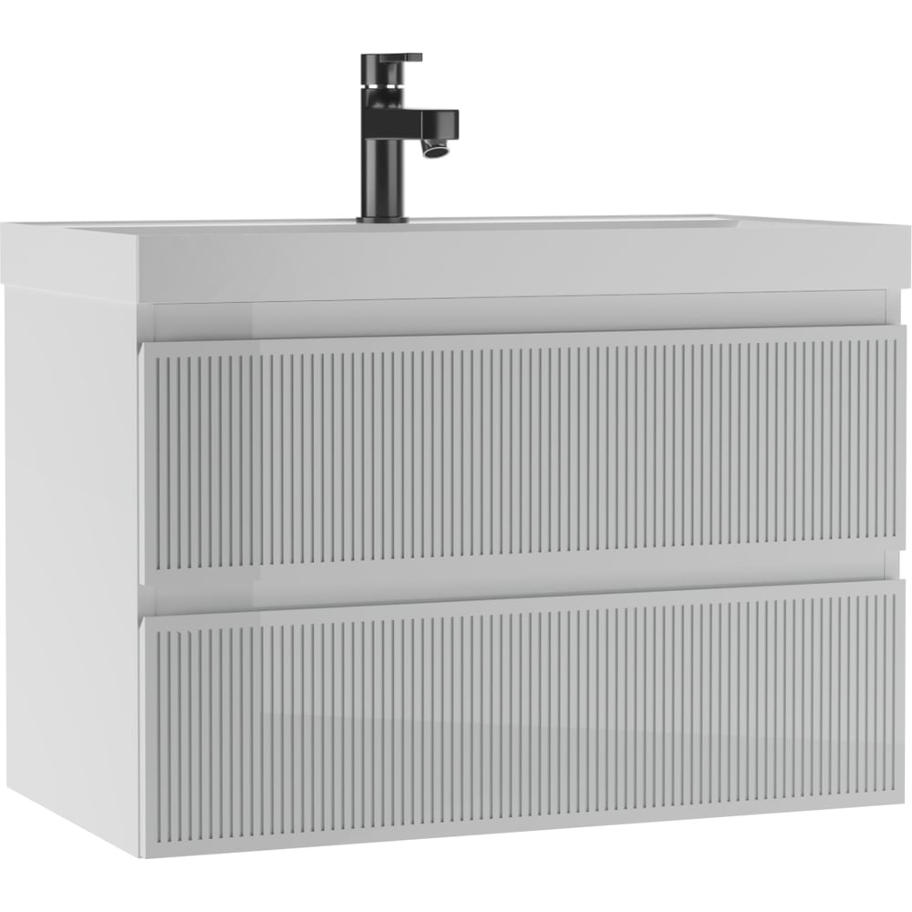 Изображение товара Подвесная тумба для умывальника Домино UNIT 80 Tower В2 белая современная классика