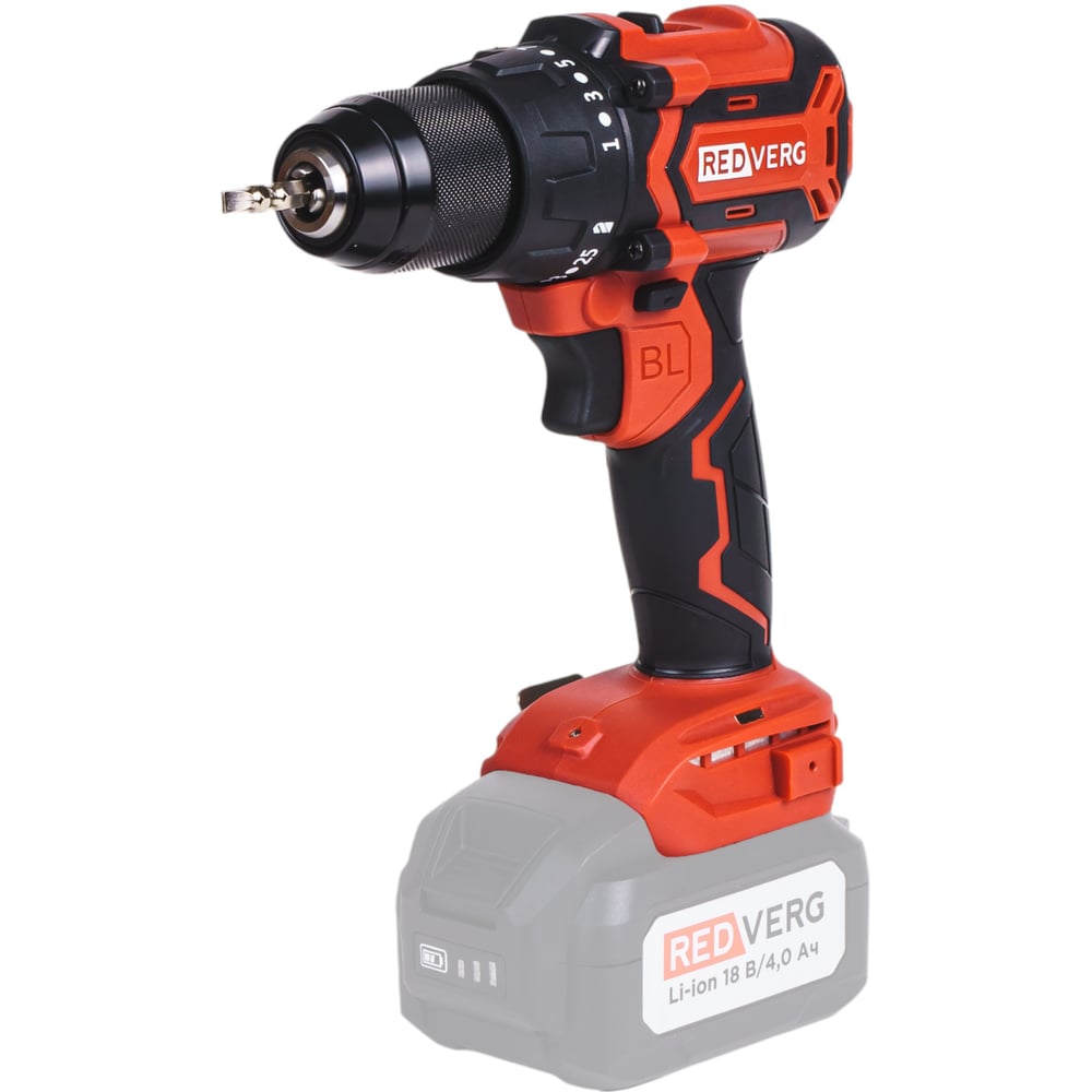 Изображение товара Шуруповерт аккумуляторный бесщеточный REDVERG RD-S18BLC/U2 60 Нм, 2 скорости