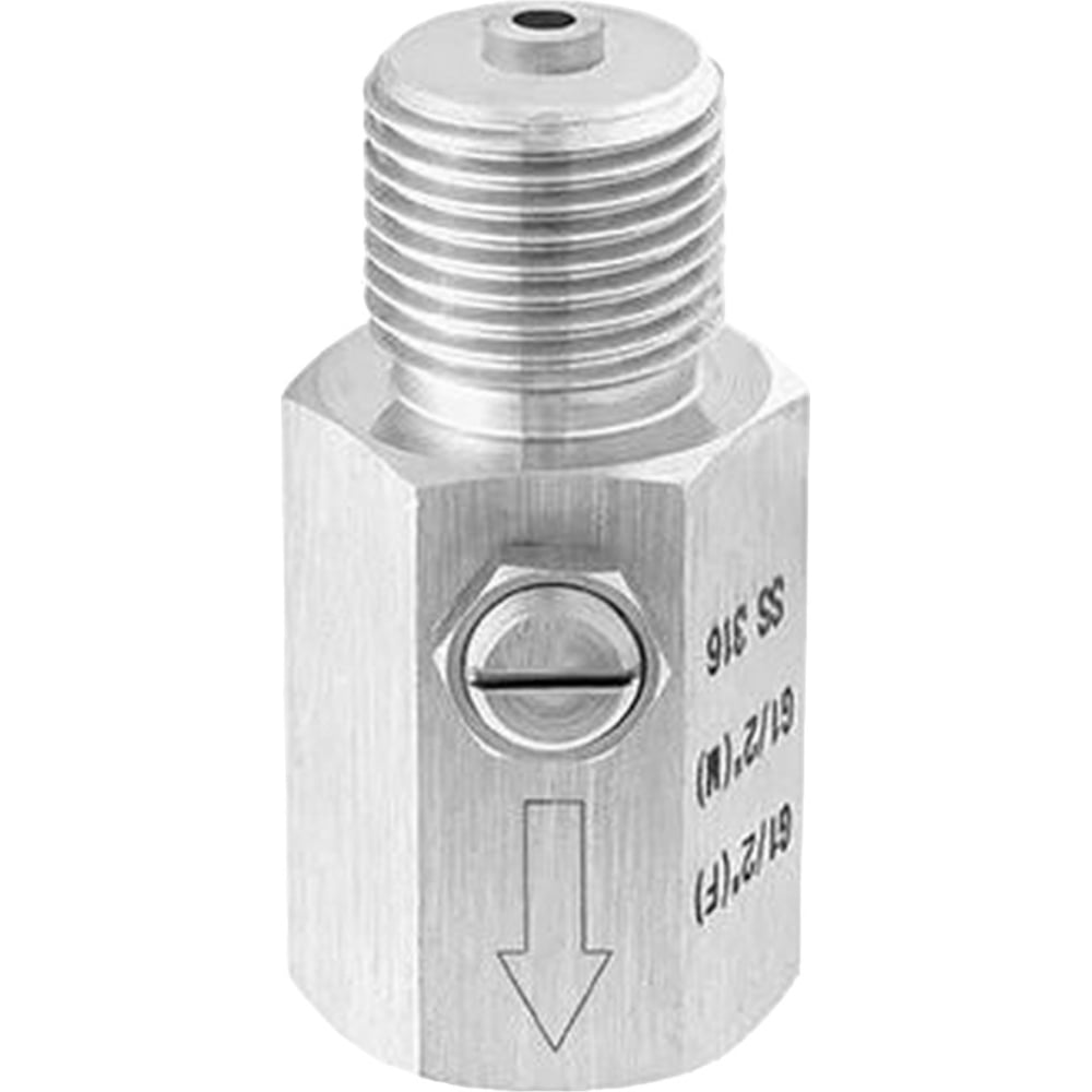 Изображение товара Демпфирующее устройство ДУ с регулировочной иглой нержавеющая сталь G1/2 для манометра