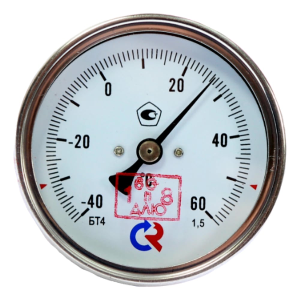 Изображение товара Термометр РОСМА БТ-41.211 осевой биметаллический -40-60°C точность 1.5