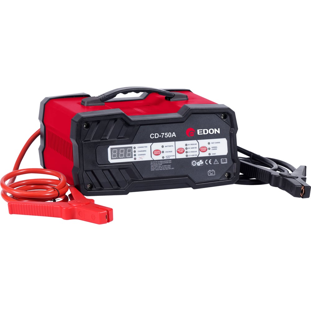 Изображение товара Пуско-зарядное устройство EDON CD-750A для 12/24В аккумуляторов