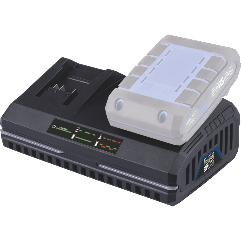 Изображение товара Двойное зарядное устройство 2,4 А для Li-Ion АКБ Scheppach SDBC2.4A