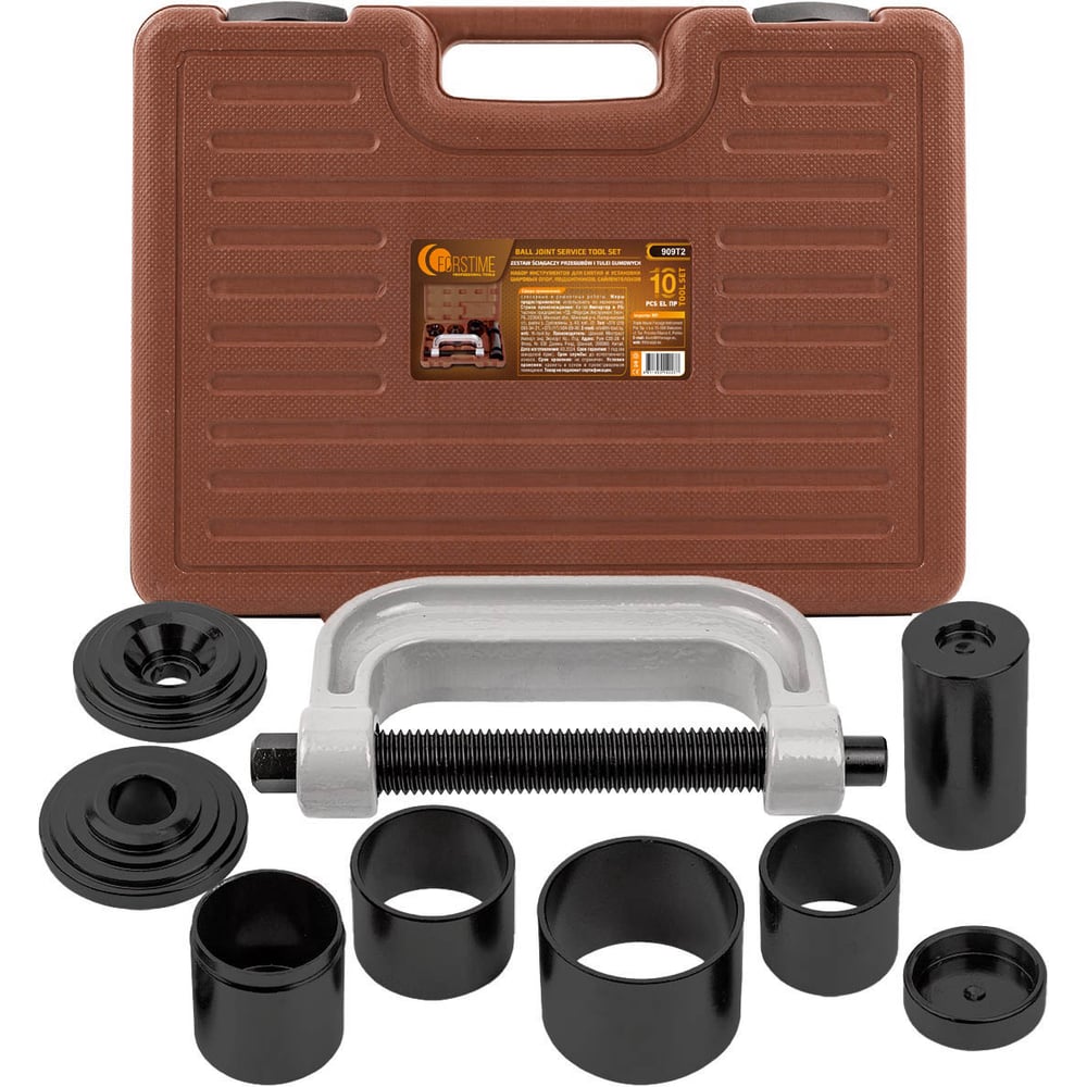 Изображение товара Набор инструментов для снятия и установки шаровых опор и сайлентблоков FORSTIME FT-909T2 10 предмет