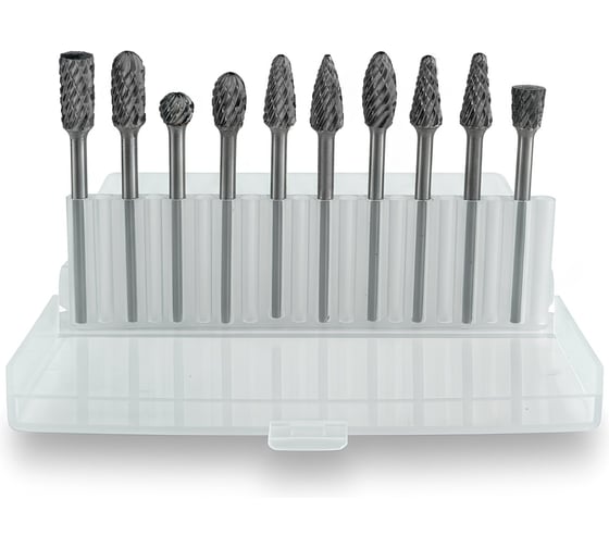 Изображение товара Набор твердосплавных борфрез MetalMaster (10 шт) 23675