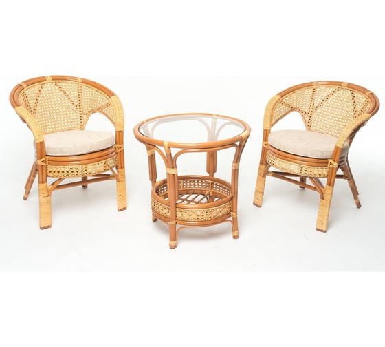 Изображение товара Комплект для отдыха Vinotti 2 кресла и стол 02/15 Коньяк