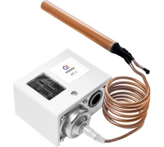 Изображение товара Реле температуры РОСМА РТ-1 диапазон 70-120C, дифференциал 5-15C, длина капилляра 1м D070-09106