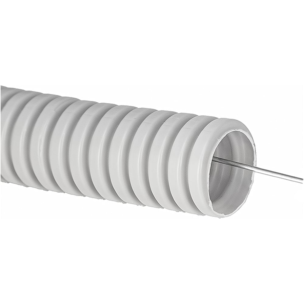 Изображение товара Гофрированная пластиковая труба ELTROS d=16мм 100м с зондом серый ГОФЗ-005-MP