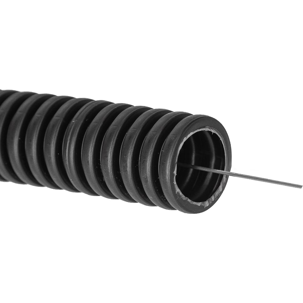 Изображение товара Гофрированная труба ПНД диаметр 16 мм с зондом ELTROS 100 м черная