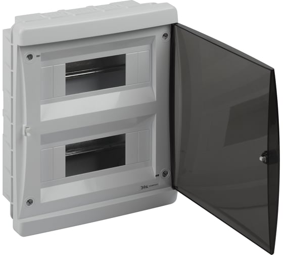 Изображение товара Корпус встраиваемый ЭРА пластиковый COMFORT ЩРВ-П-24 IP40 прозрачная крышка белый Б0067230